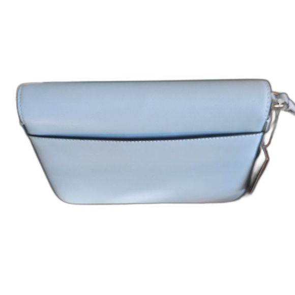 Kate Spade Sadie Envelope Leather Crossbody Purse Celeste Blue - Picture 4 of 5